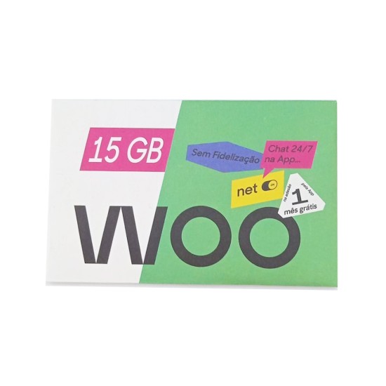 Woo Internet SIM Card 15GB Data+500 Min for 1 Month